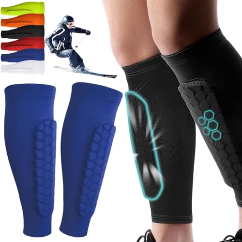 Protectores De Espinillas Achilles, Protector De Espinillas Shinbang 2.0 - Protectores De Espinillas Shindefender, Protectores De Espinillas Shinbang Ski, Protector De Espinillas Shinbang Ski (M,Azul)
