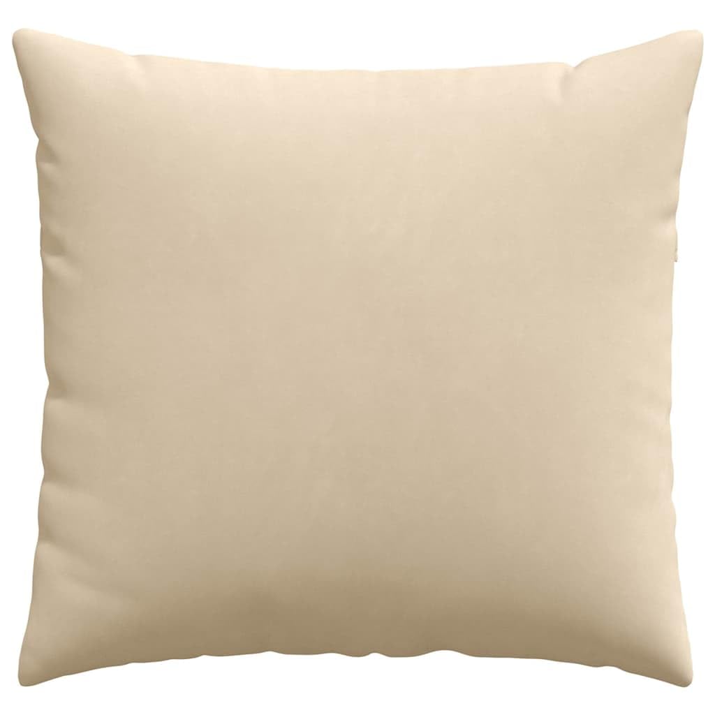 Cuscino Divano 2 Pezzi Crema 50x50 cm Tessuto Imbottito con Rivestimento Sfoderabile Morbido e Comodo per Soggiorno Sala da Pranzo Ufficio Ergonomico Lavabile Antiscivolo