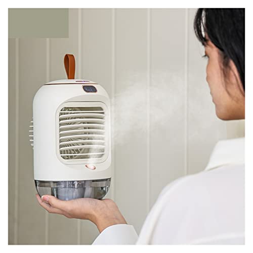 Ventilador para acampar portátil y recargable de 2000 mAh mini enfriador blanco de pie usb 4