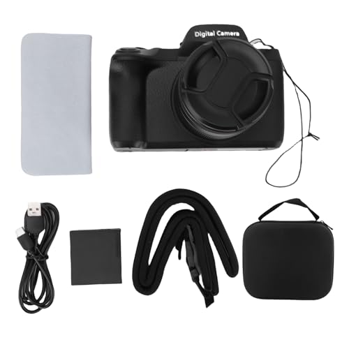 BONKZEBU Cámara Digital 5K para Fotografía, Vlogging WiFi con Enfoque Automático de 64MP, Cámaras Digitales Compactas de Apuntar y Disparar, para Fotografía, Vlogging, Viajes y