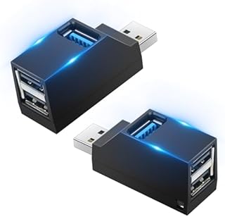 AXFEE 3-portowy koncentrator USB 3.0, mini hub USB z wieloma portami USB, 1 USB 3.0 + 2 USB 2.0, adapter rozszerzenia USB, koncentrator danych do laptopa, MacBooka, komputera stacjonarnego,