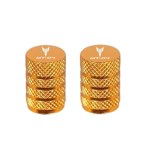 Bouchons de valve pour pneu Yamaha MT07 protège jante moto or