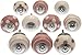 Price comparison product image Mango Tree Mixed Set of 10 x Dusty Pink and White Spots and Stripes and Crackle Ceramic Cupboard Knobs/Door knobs/Drawer knobs (MG-730-2)