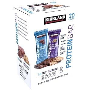 Kirk_land sig. Protein Bar Variety Pack Chocolate Brownie and Chocolate Chip Cookie Dough 20 Count