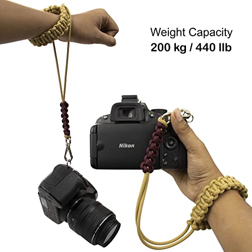 Image of Paracord Wrist | Camera Strap for Robust Hand Grip To Hold All DSLR Camera | Heavy gear | Binocular -Alloy camera strap