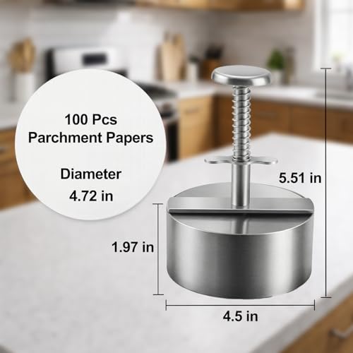 Hamburguesera de acero inoxidable de 4.5 pulgadas miniatura 3
