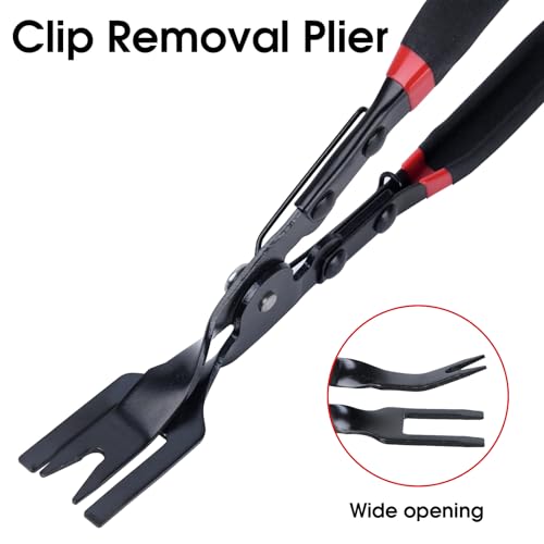 Panel Clip Pliers - Automotive Door Panel Upholstery Trim Clip Removal Tool Plier, Interior Clip Fastener Rivet Push Pin Panel Pliers, Car Vehicle Dashboard Clip Remover Plier Repair Tool - Thumbnail 3