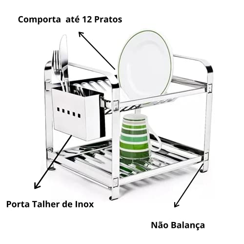 Escorredor Mak Inox Prata