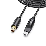 Cubilux USB C-SPDIF オーディオ ケーブル 光デジタル音声伝送ケーブル 2m、USB タイプC から TOSLINK 光出力 変換 アダプタ、PC・ノートパソコン・MacBook 用 S/PDIF トランスミッター、5.1ch サラウンド対応（PS5はステレオのみ対応）