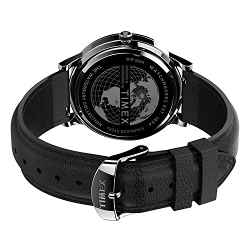 Timex Waterbury Classic Day/Date Leather Strap Watch (Model: TW2U88400VQ) by Timex - Image 5