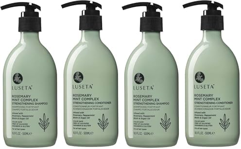 Luseta Rosemary Mint Strengthening Shampoo and Conditioner Provide Nourishment & Smoothness for Thin Hair,Reduce Frizz and Add Shine for All Hair Types 16.9oz×2 (Pack of 2)
