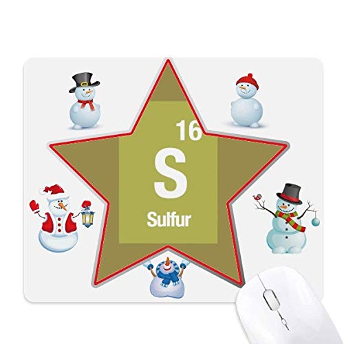 Tapis de souris Bonhomme de neige et Soufre : Décoration de bureau pour l'hiver