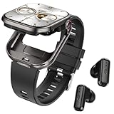 Desong Smart Watch con auricolari, orologio fitness con schermo HD da 2 pollici, per rispondere/effettuare chiamate, smartwatch 2 in 1 con auricolari TWS, impermeabile per lo sport e il fitness