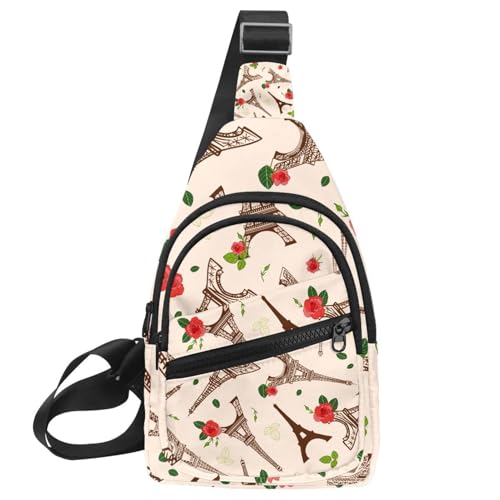 Sac messenger Tour Eiffel Paris compact 30x18x4cm multicolore