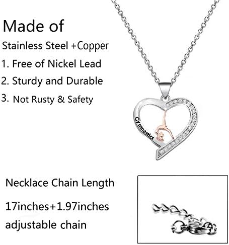 Gymnastist Necklace gifts Gymnast Pendant Jewelry Gymnastics Inspirational Team Gifts for Gymnast women girls