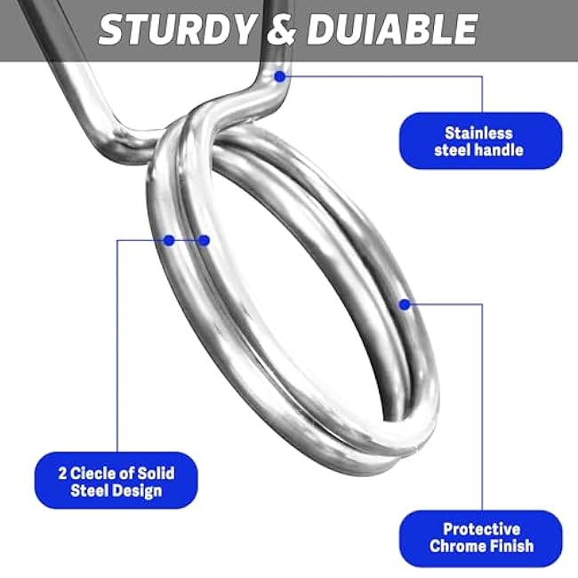 Balelinko 2 Inch Dumbbell Spring Collars Barbell Clamps Locking Collars Clips for Weightlifting Exercise Fitness Training Supplies