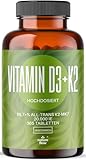 Vitamin D3 K2 hochdosiert – 365 Tabletten mit 20000 IE – 99,7+% All-Trans K2-MK7 - Vitamin D - produziert in Deutschland XXL Family Packung - Verpackung kann variieren
