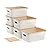 Viphope Small 5 Quart Plastic Storage Bin with Bamboo Lid, Stackable Decorative Storage Basket Box Containers with Label for Organizing Shelves Desktop Office Bedroom Dorm Classroom, White 6 Pack