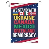 We Stand With Ukraine Canada Mexico Greenland Garden Flag Humorous Banners For Lighthouse