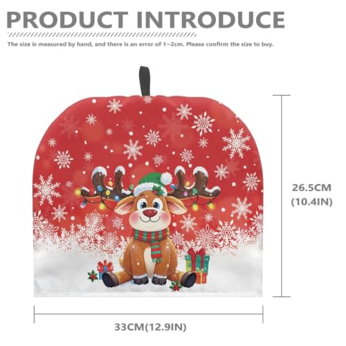 Image of Christmas Reindeer Tea Cosy Tea Pots Cover Breakfast Teapots Kitchen Tea Pots Dust Lid Insulated Cotton Warmer Tea Cozies Kettle Cover Drawstring Kettle Covers