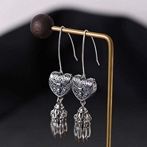 Goutte d'oreille rétro thaï boucles d'oreilles légères anti-allergies - 7