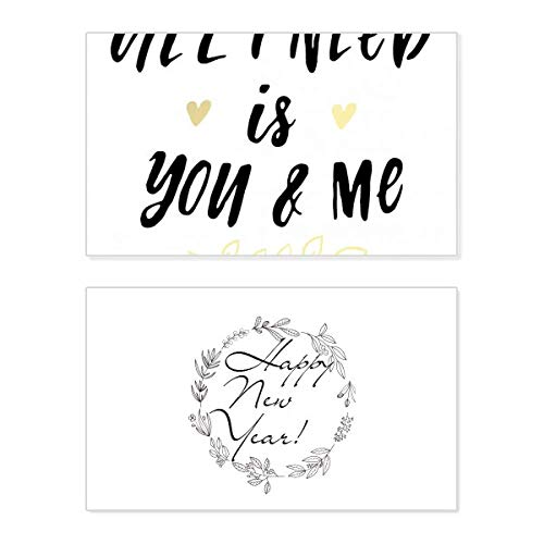 Tarjeta de Año Nuevo All I Need con mensaje de bendición impreso