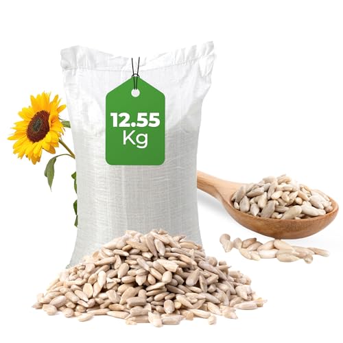 12.55KG SACK OF SUNFLOWER HEARTS - WILD BIRDS FOOD - High Energy Bird Seed, Bird Feed for Garden Birds (12.55 KG)