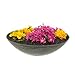 matches21 HOME & HOBBY Wetterfeste Pflanzschale für draussen in 25 cm - schwarz marmoriert als Blumenschale - Dekoschale