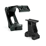 Universal FTC Flip Up Magnifier Scope Mount for G33 G43 3X G45 5X Mirco6X Etc & Red Dot Riser Mount for T1 T2 ROMEO5 ROMOE4S M5 M5S M5B Reflex Sight Combo,At 2.91” Optical Centerline Height, BK