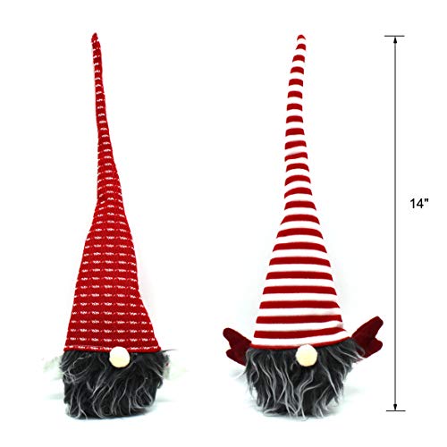 Cvhomedeco. Hanging Swedish Gnome Plush Figurines Swedish Tomte For Home Décor, Winter Ornaments, Christmas And Holiday Party Decorations, 14 Inches, 2 Assorted #TOP4