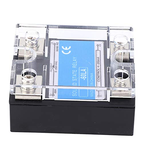 Image of BERM Single Phase Solid State Relay, 420mA Current Control Voltage Regulator, 0250VAC AC Power Adjustment Module with RC Absorption for Industrial Automation (BERM-60LA)