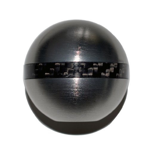8X1.25Mm Gunmetal Grey Gray Silver Round Ball Shift Knob With Carbon Fiber Ring Billet Aluminum Manual Automatic Transmission Shift Stick Selector (Threaded – No Adapters) For Toyota Landcruiser 4Runner Avalon Camry Hybrid Hybrid Xle Le Se Fj Cruiser Corolla S Highlander Matrix Wagon Rav4 Sport Limited Sequoia Platinum Sr5 Sienna Mini Passenger Van Tacoma X-Runner Pre Runner Extended Cab Pickup Extended Cab Pickup Tundra (Other Cars With 8X1.25Mm Thread) #TOP1