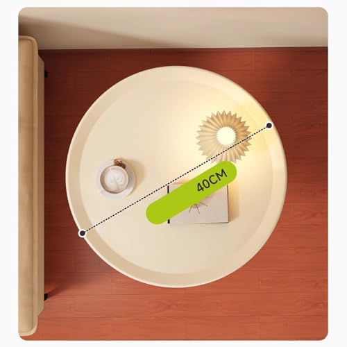 Mesa de centro móvil estilo crema con baldas y almacenamiento multifuncional 5