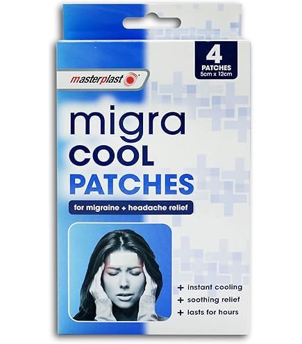 Image of Vellomart Masterplast Migra Cool Patches 4’s – Cooling Migraine & Headache Relief Gel Patches, Fast Acting, Drug-Free Comfort