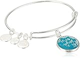 Alex and Ani Words are Powerful Bangle Bracelet, Shiny Silver