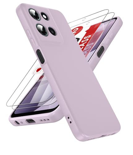 LeYi for Moto-G-2026 Case: 【𝐍𝐨𝐭 𝐅𝐢𝐭 𝟐𝟎𝟐𝟓】 Moto G 2026 Phone Case, with 𝟐 𝐗 Tempered Glass Screen Protector Shockproof Anti-Scratch Cell Android Cover Unlocked Moto G 2026 Cover, Purple