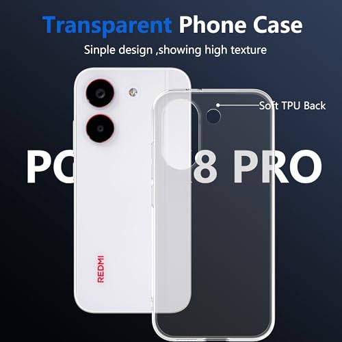 Image of for Xiaomi Poco X8 Pro Screen Protector(1 pack) Tempered Glass flim with case,9H Hardness,Anti-Scratch, Case Friendly, Bubble Free,HD Clear