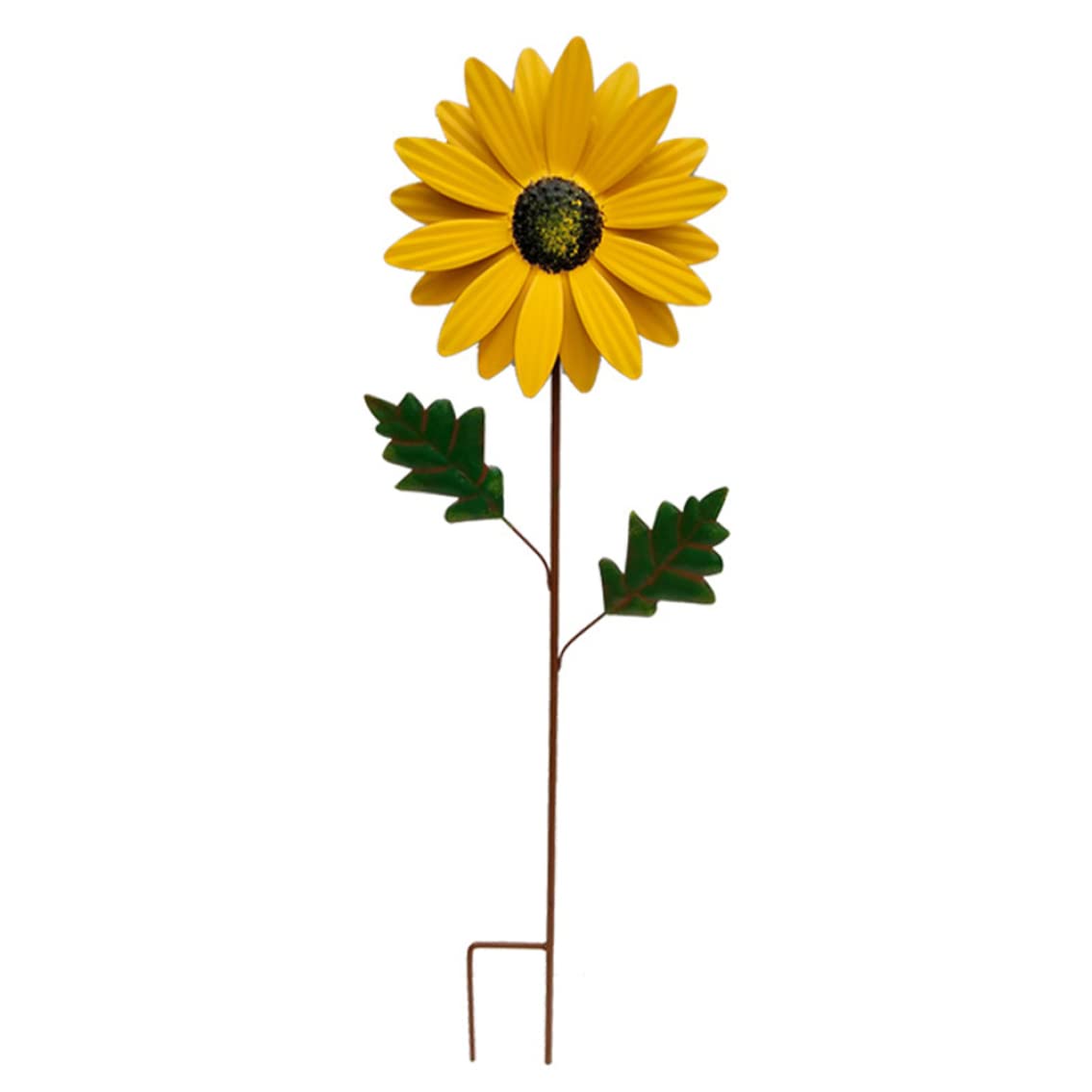 XJKLBYQ Sunflower Wind Spinners,Garden Metal Stake,Sunflower Windmill Pinwheels Flower Garden Ornaments for Outdoor Garden Yard Patio Decoration (Yellow)