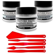 Ranger Texture Paste Set Includes Opaque, Transparent Gloss, and Transparent Matte Texture Pastes with 5 Pixiss Spreader Tools for Crafting, Mixed Media, and Scrapbooking