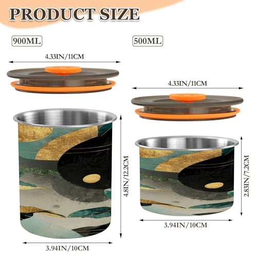 Contenedor de Acero Inoxidable 900ml para Almacenaje miniatura 2
