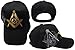Trade Winds Mason Masonic Freemason Black with Grey Gray Shadow Cotton Adjustable Embroidered Baseball Hat Cap