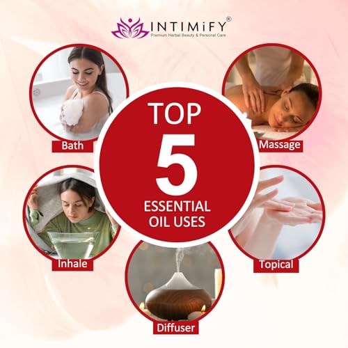 Image of INTIMIFY Rose Essential Oil For Hair, Face Glow, Diffuser 30 ml (Pack of 1)