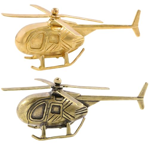 Helicóptero retro de latón antiguo XAGMODSHN para decorar despachos con estilo 4
