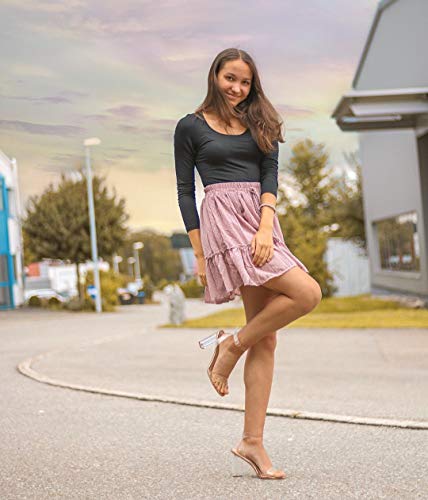 Richealnana Women's Clear Rhinestones Heels for Women Stiletto Heels Ankle Strap Sandals2