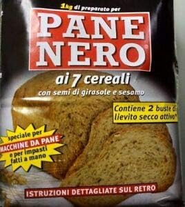 Farina per fare PANE NERO ai 7 Ceriali completo di 2 bustini di lievito lievito