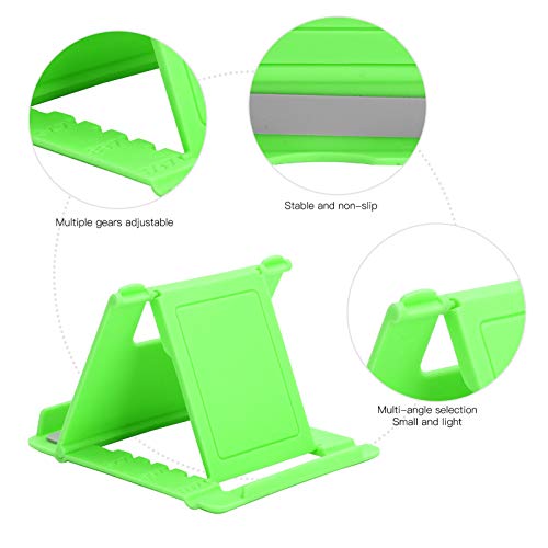 Image of Portable Mobile Stand, Mini Cell Phone Stand, Portable Mobile Phone Stand, Desktop Cell Phone Holder, Foldable Phone Support, Suitable for Cell Phones, Tablets(Green)