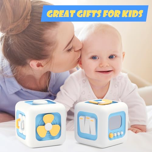 Yitical Montessori Spielzeug ab 1 Jahr 6 in 1, Motorikwürfel Lernspielzeug Motorikspielzeug ab 12 18 Monate 2 3 Jahr, Baby Geschenk Junge und Mädchen