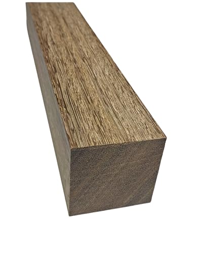 ARMLAZER Iroko 5 x 5 pezzi di legno scuro per progetti fai da te, bianco per manici e utensili per coltelli, tavola Iroko