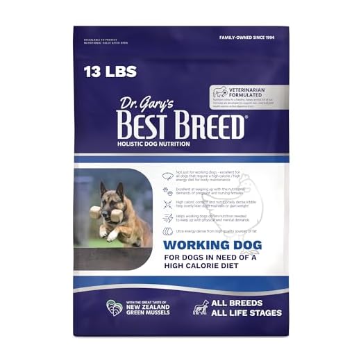 Best Breed Dr. Gary's Working Dog Diet, High Calorie Dry Dog Food for Active & Underweight Dogs, 13 lb Bag