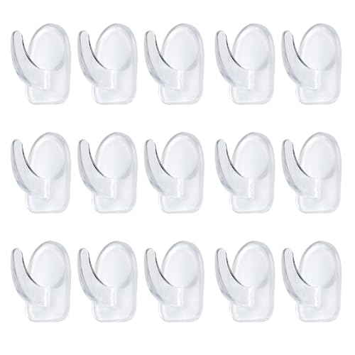 Selbstklebende Kunststoff-Wandhaken, klein, extra klebrig, transparent, zum Aufhängen ohne Bohren, für Küche, Badezimmer, 10 Stück
